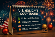 U.S. holidays Countdown thumbnail